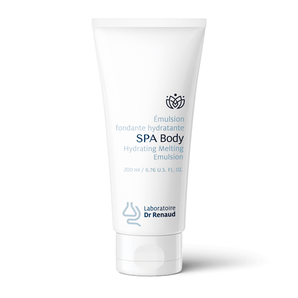 Laboratoire Dr Renaud SPA Hydrating Melting Emulsion body moisturizer bottle on neutral background