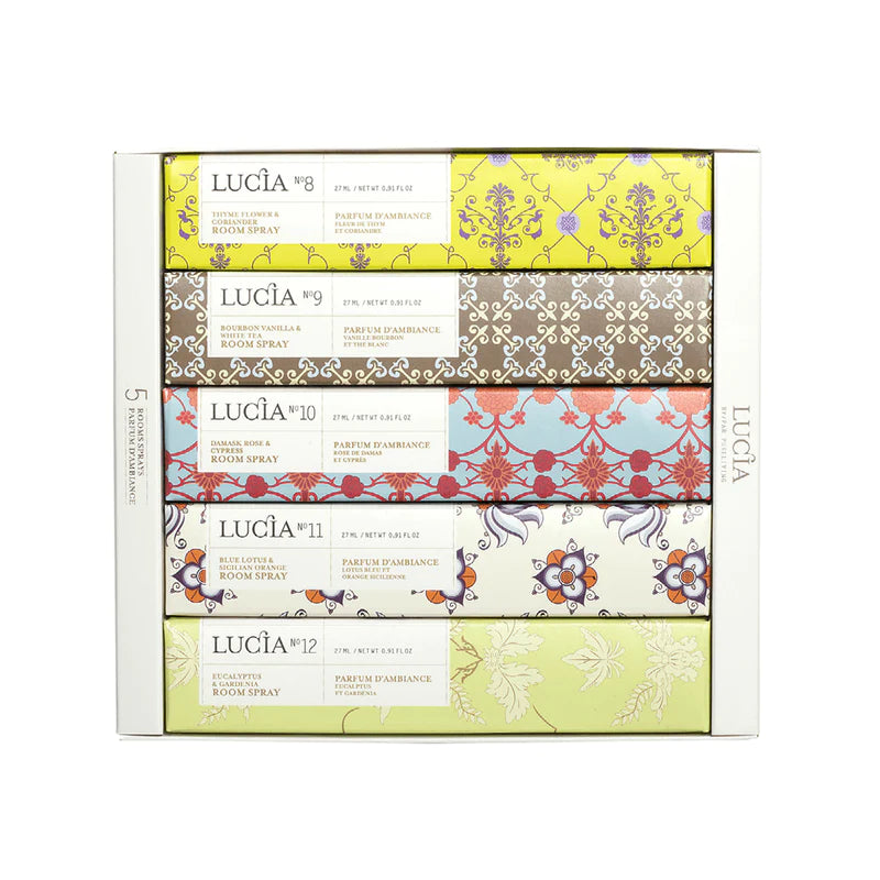 Lucia Room Spray Gift Set No.8 to No.12 – 27 ml