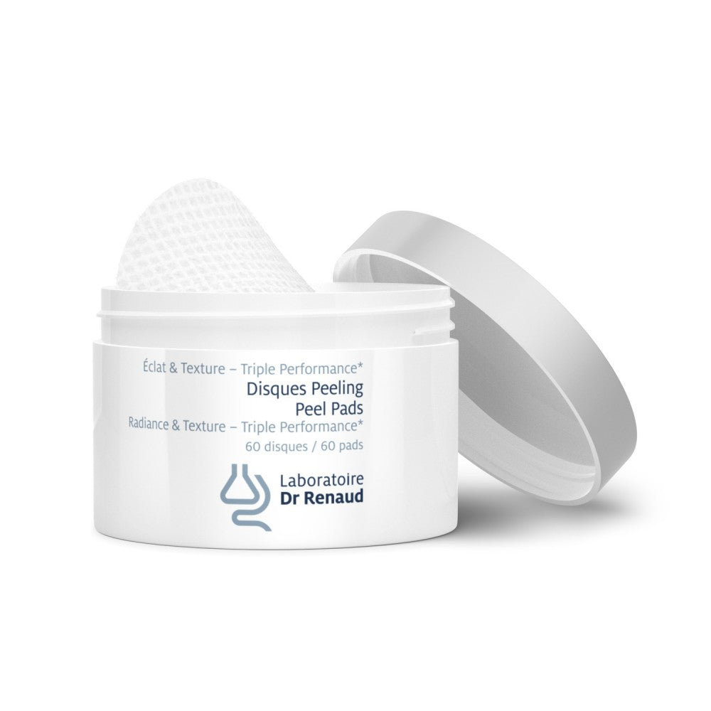 Triple-Performance Radiance & Texture Peel Pads – exfoliating pads by Laboratoire Dr Renaud