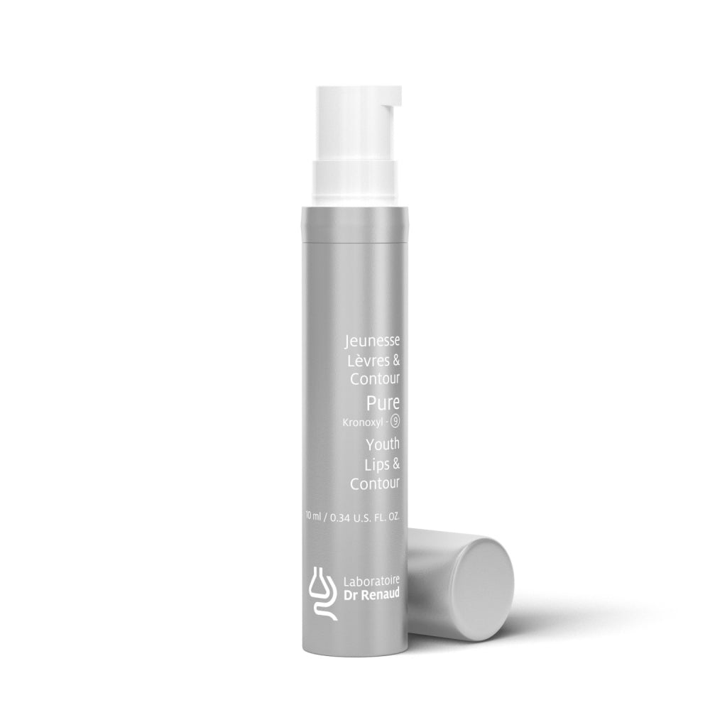 PURE Kronoxyl-9 lip and contour youth care tube displayed on a neutral background