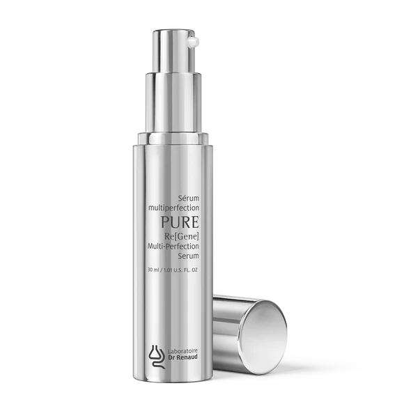 PURE ReGene Cell2Cell multi-perfection serum bottle displayed on a neutral background