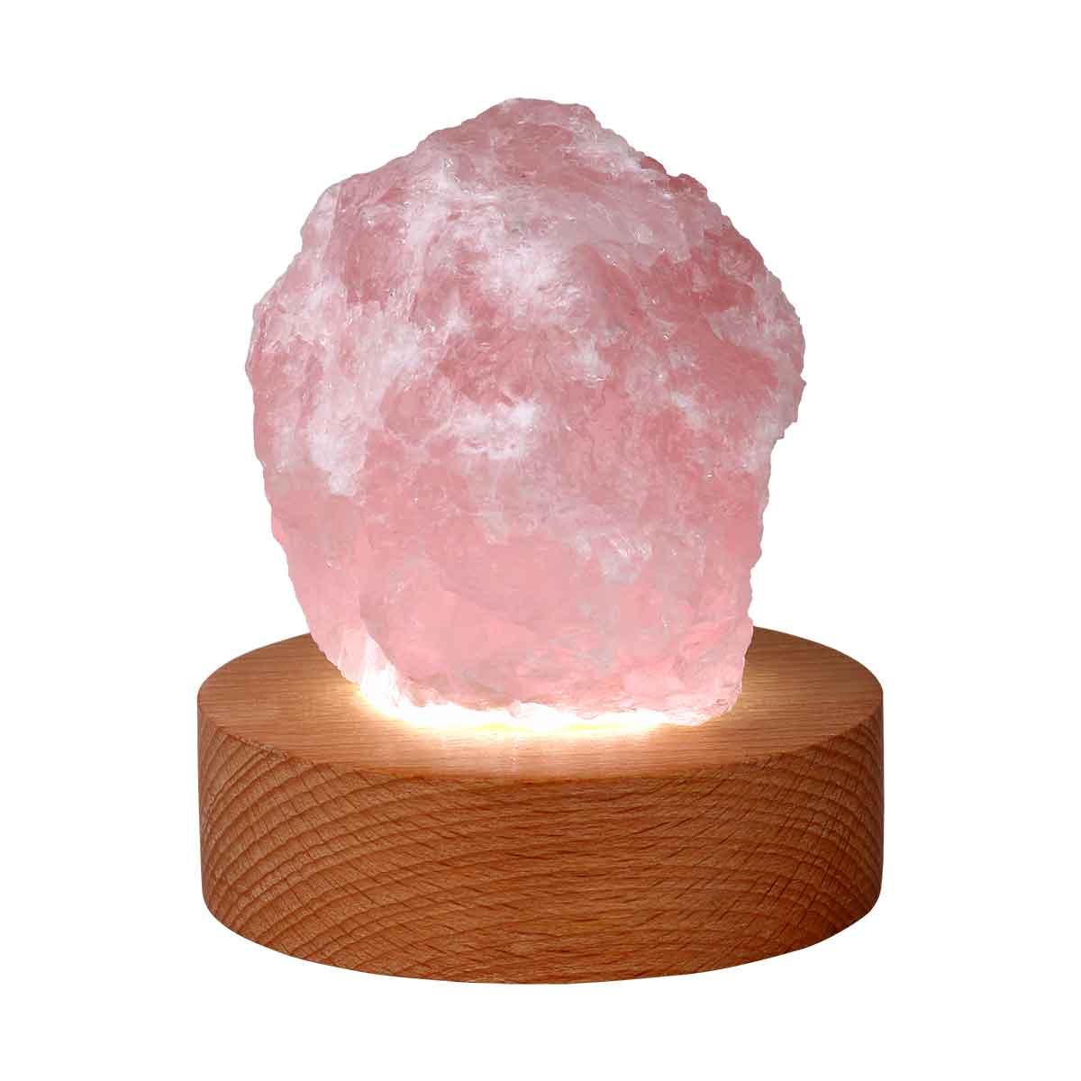 rose quartz lamp relaxus healing crystal LED light wellness decor